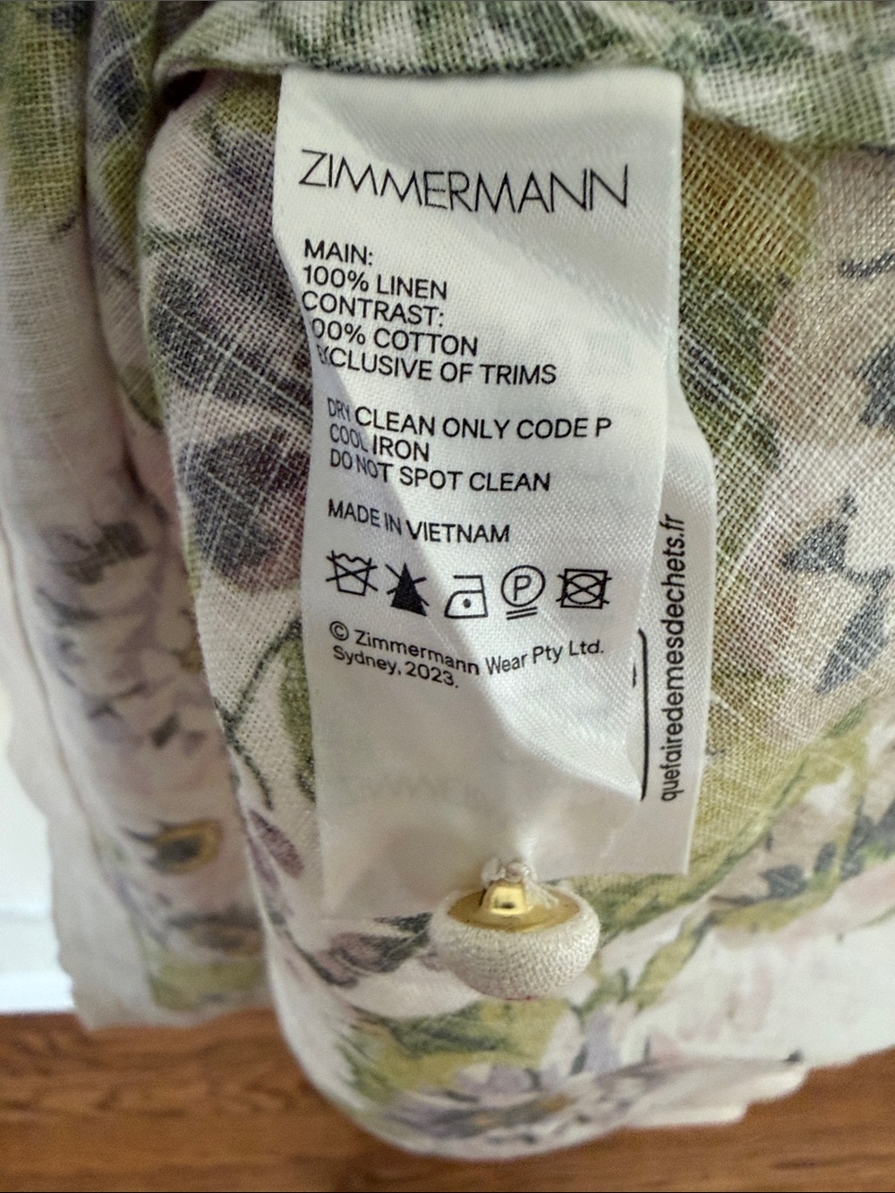 Zimmermann Halliday Plunge floral linen minidress - Picture 6 of 14